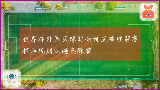 世界杯外围买球时如何正确理解赛程和规则以避免踩雷